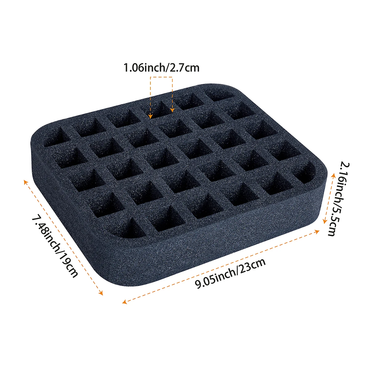 1 Box 30-slot foam padded removable bottom divider holds 30 bottom 15 ml bottles of nail polish or essential oil storage tool