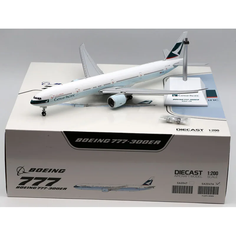 

SA2047A Alloy Collectible Plane Gift JC Wings 1:200 Cathay Pacific Boeing B777-300ER Diecast Aircraft Jet Model B-HNR Flaps Down