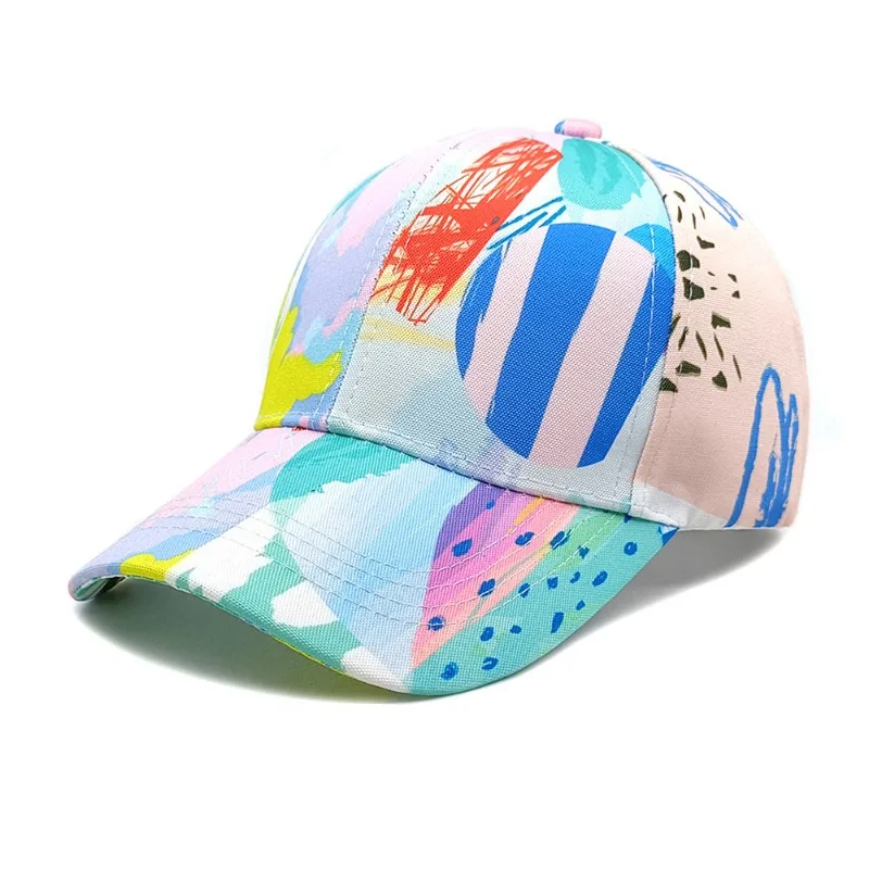 Spring and Summer Magic Mushroom Skull Print Baseball Hat Men and Women Outdoor Leisure Sunshade Cartoon Adjustable Sports Cap