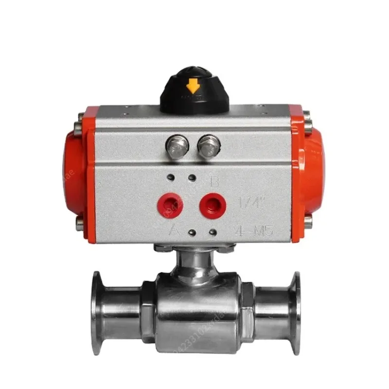

NewCovna AC220V Stainless Steel 2 Way Pneumatic Parts Cylinder Valve OEM DN25 1inch Tri-clamp Sanitary Pneumatic Ball Valve