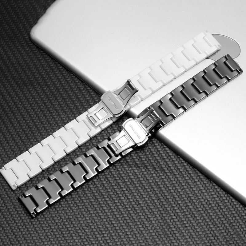 Ceramic strap 20 22 mm chain bracelet for xiaomi Amazfit Samsung Gear s3 S2 strap Galaxy Watch 46 42 45 mm sport watchbands belt image 2