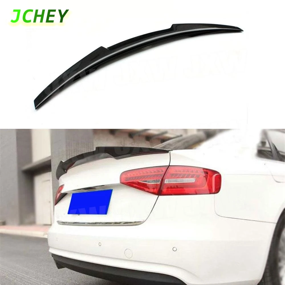 

JCHEY Carbon Fiber Rear Spoiler Rear Trunk Duck Spoiler Wing for Audi A4 B8 B8.5 B9 Sedan 2009 - 2019 Car Spoiler FRP