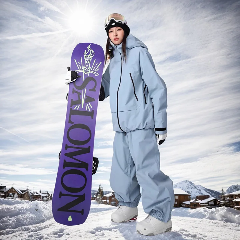 2025 Loose Overalls Man Work New Winter Outdoor Sports Wear Warm Windproof Breathable Snowboard Set Woman Warm Adult Ski Suits