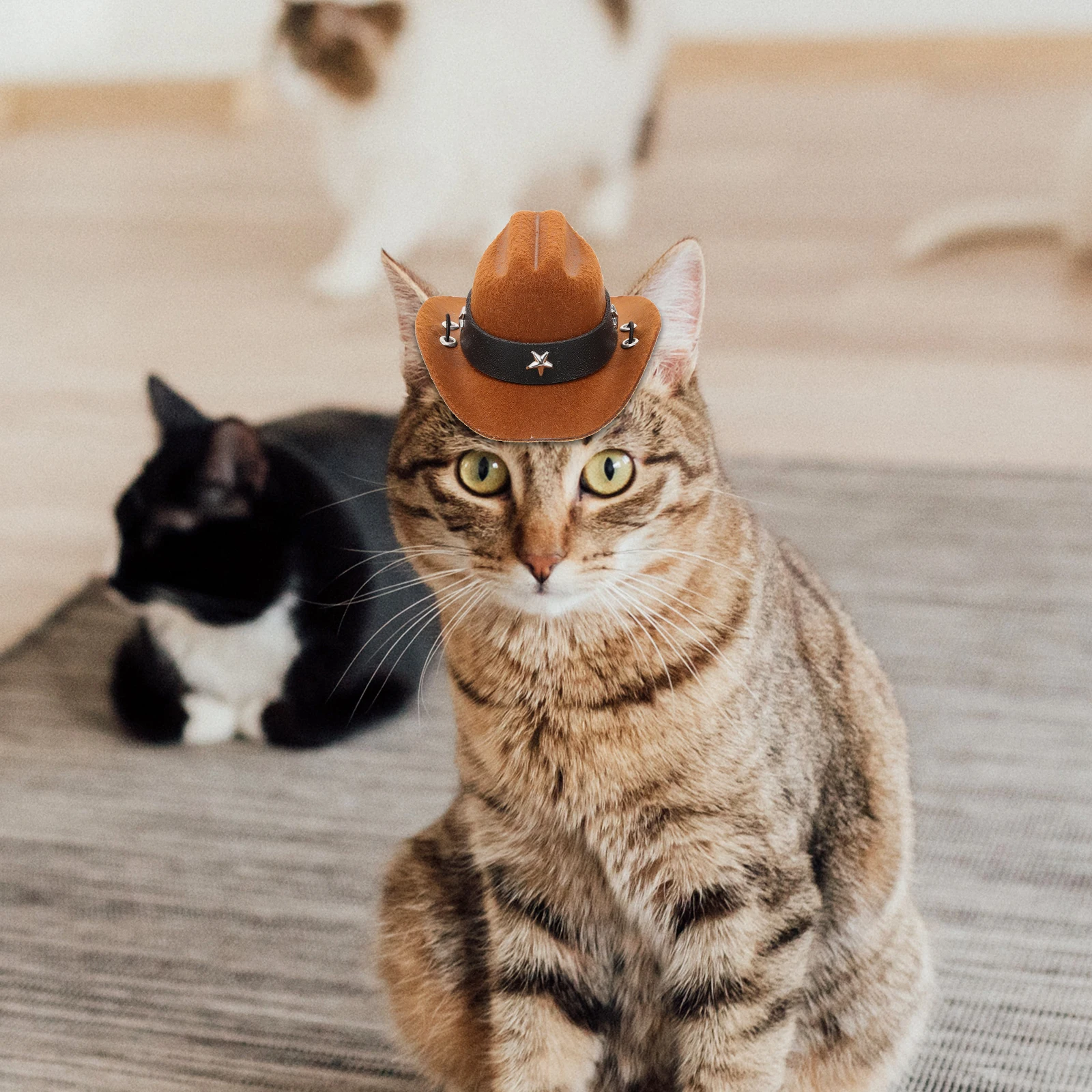 

Pet Cowboy Hat Decorative Dog Cat Hats Stylish Comfortable Design Party Festival Photography Props Small Adjustable Cap