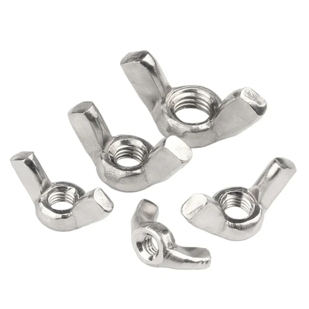 10Pcs/lot M3 M4 M5 M6 M8 M10 M12 Butterfly Wing Nuts 304 Stainless Steel Zinc Plated Wing Nuts Zinc Plated Hand Tighten Nut