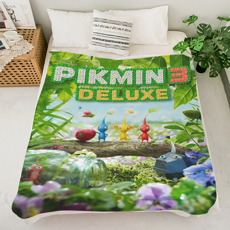 

Sofa Blankets S-Pikmins Microfiber Bedding Nap Blanket King Size Blanket Double Bed Blankets Warm Knee Fluffy Anime Nap Blanket