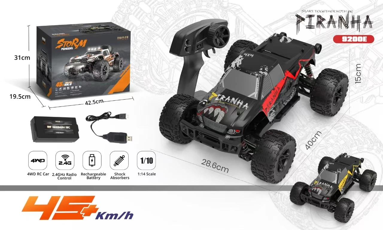 Nieuwe 1:10 full-scale 4WD RC auto - snelle off-road klimracewagen