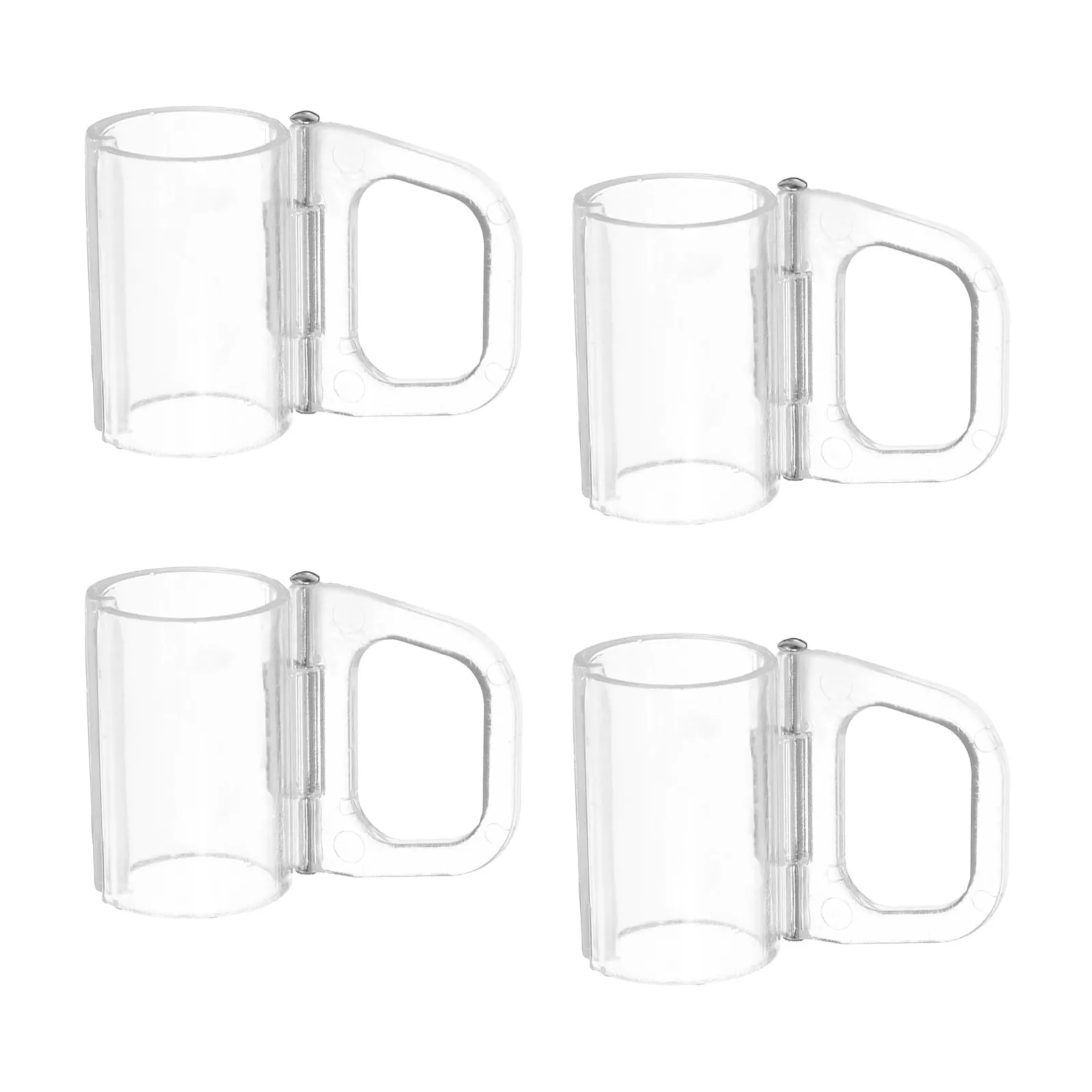 

4Pcs Cordless Roller Shade Pull Down Handles Transparent Plastic Window Shade Clips for Blinds Bedroom Living Room