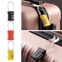 Locker Portable Travel Luggage Password Lock TSA Customs Code Lock 3 Digit Combination Lock Contrast Color Padlock