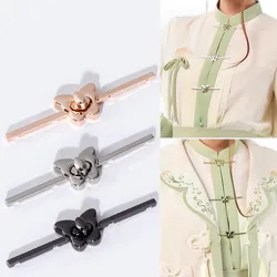 5 Pairs Metal Clasps Swirl Clips Vintage Butterfly Button Fasteners Cardigan Sweater Hanfu Clothes Accessories