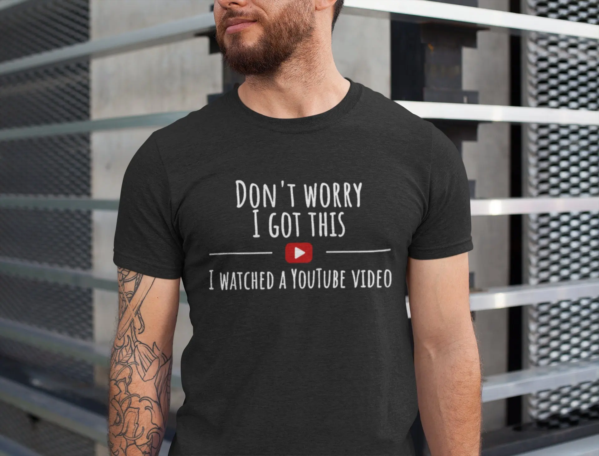 Don't Worry I Got This I Watched A YouTube Video,Gift for Men, Gift for Dad, Fathers Tee, Funny Men Meme Shirt, Y2k Tee