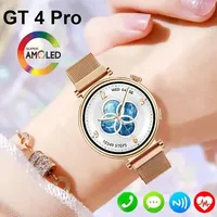 For Huawei Lady Smartwatch 2024 GT 4 Pro 41mm 1.3 Inch AMOLED NFC Compass Clock Bluetooth Call Sports Bracelet Smart Watch Women