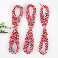 10-20m Jute Rope Cotton Strings Red White Twisted Cords Gift Bags Boxes Wrap Ribbon Wedding Birthday Christmas Party Supplies