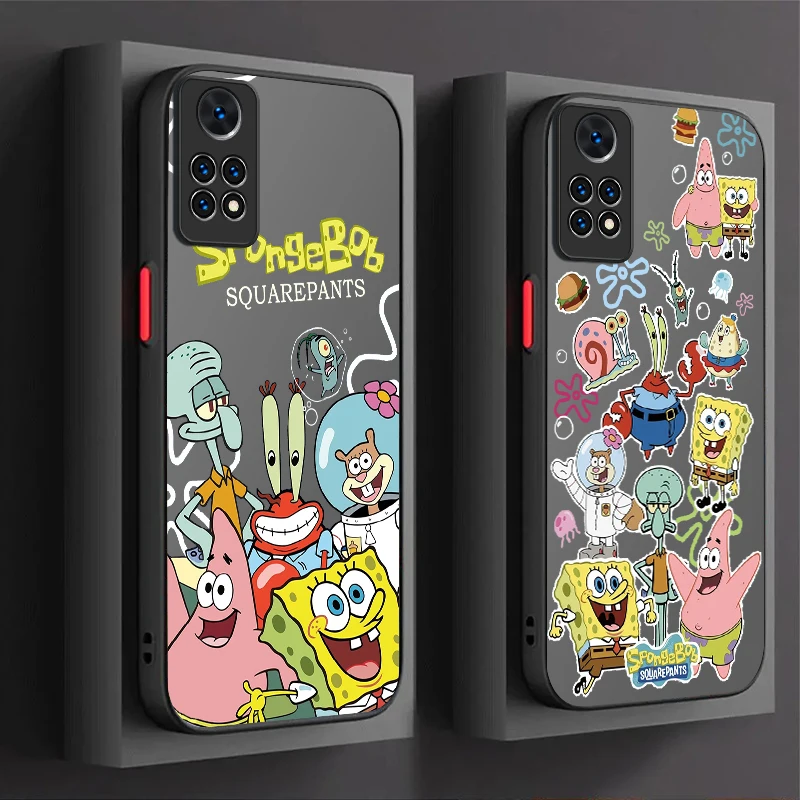 Shockproof Silicone Case For Xiaomi Redmi Note 13 12 11 Pro Plus 4G 5G 12S 11S 10 10S 9 9S 8 13C 12C 10C Anime SpongeBobs Cover