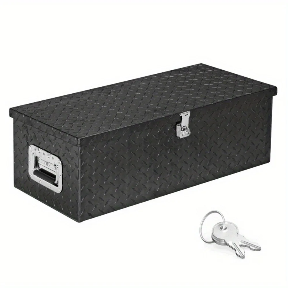 

30 Aluminum Truck Tool Box w/ Lock Trailer Pickup Underbody TruckBed Storage