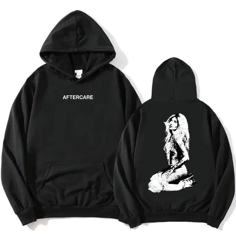 سترة بغطاء للرأس تشبه الماس من AFTERCARE سترة مطبوعة من Nessa Barrett للرجال بأكمام طويلة ملابس الشارع الشهير مع قلنسوة #1