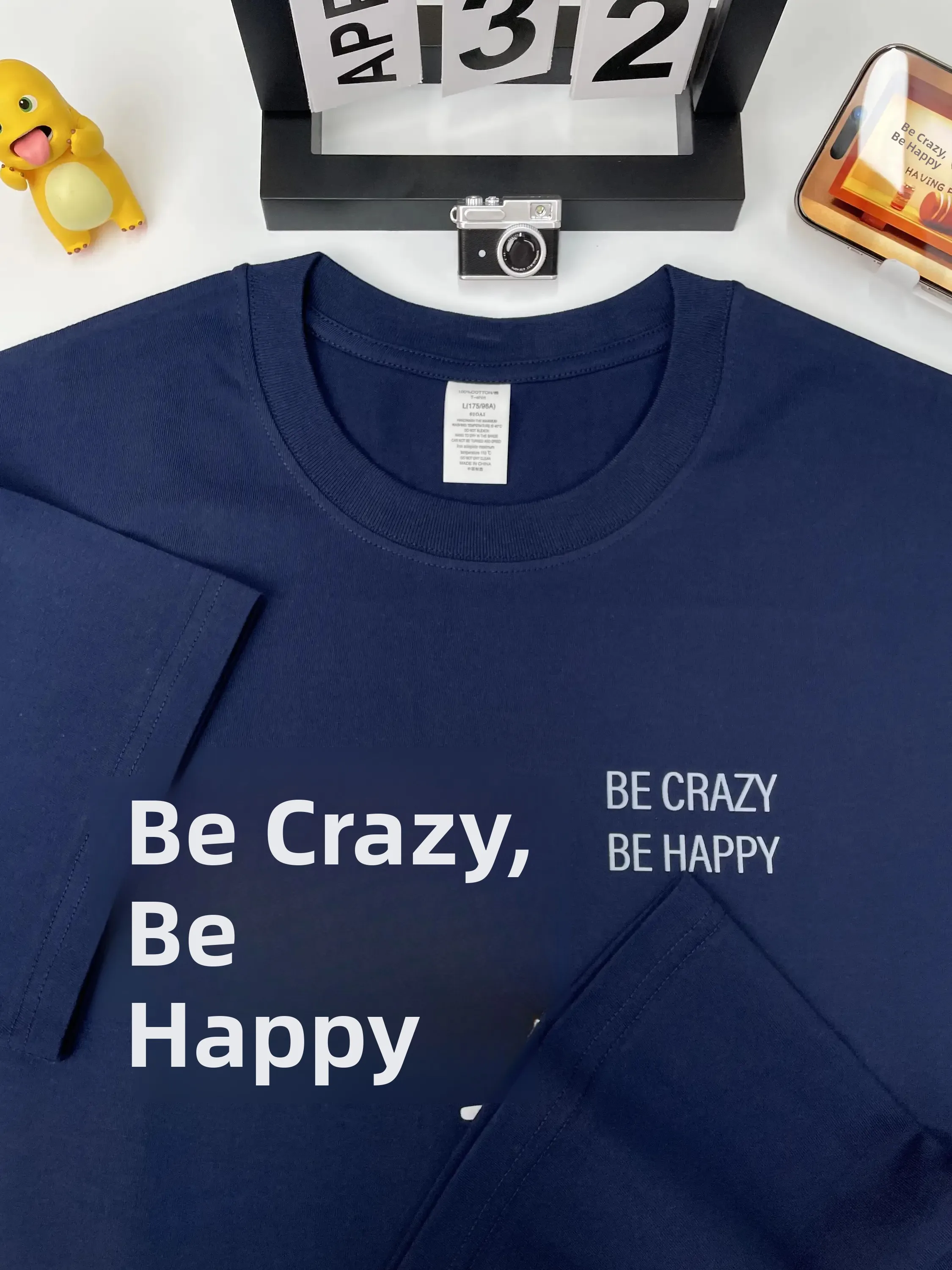 Casual Loose Short Sleeve T-Shirt Fun Creative Cantonese Philosophy Print Cotton Tee for Men And Women Breathable Summer Wear