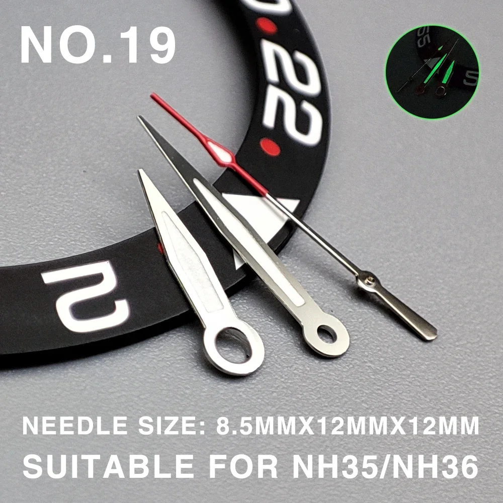 NH35 Hand Green Red Silver Gold Blue Orange Watches Needles Luminous for NH35 NH36 4R36 7S36 7002 7009 Movement Watches Pointers