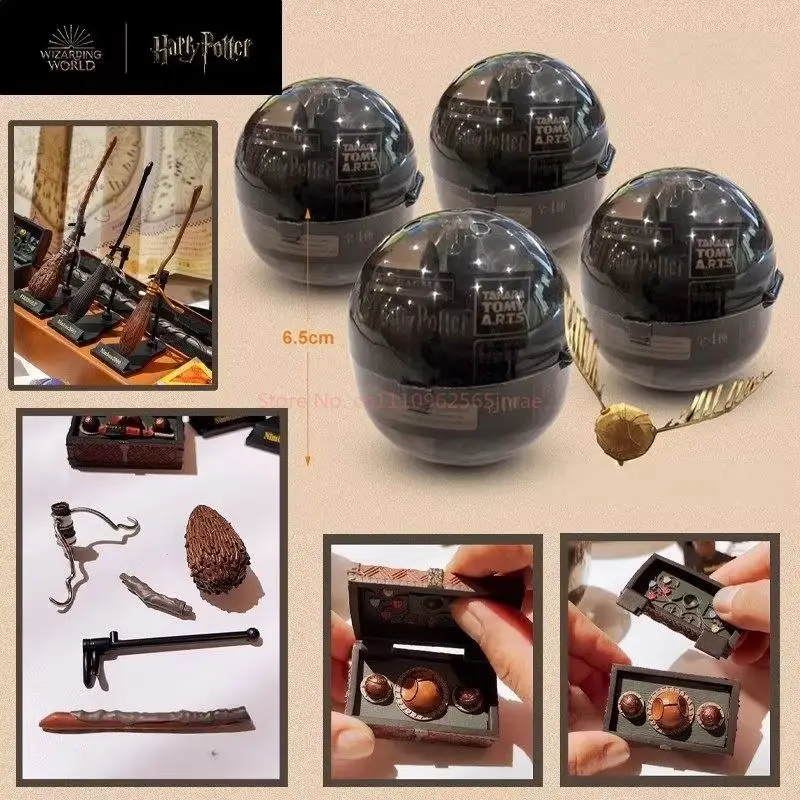T-ARTS Hobby Gacha Hogwarts Flying Broomstick Series Nimbus 2000 Firebolt Quidditch Box Golden Snitch Gashapon Figure Model view 6