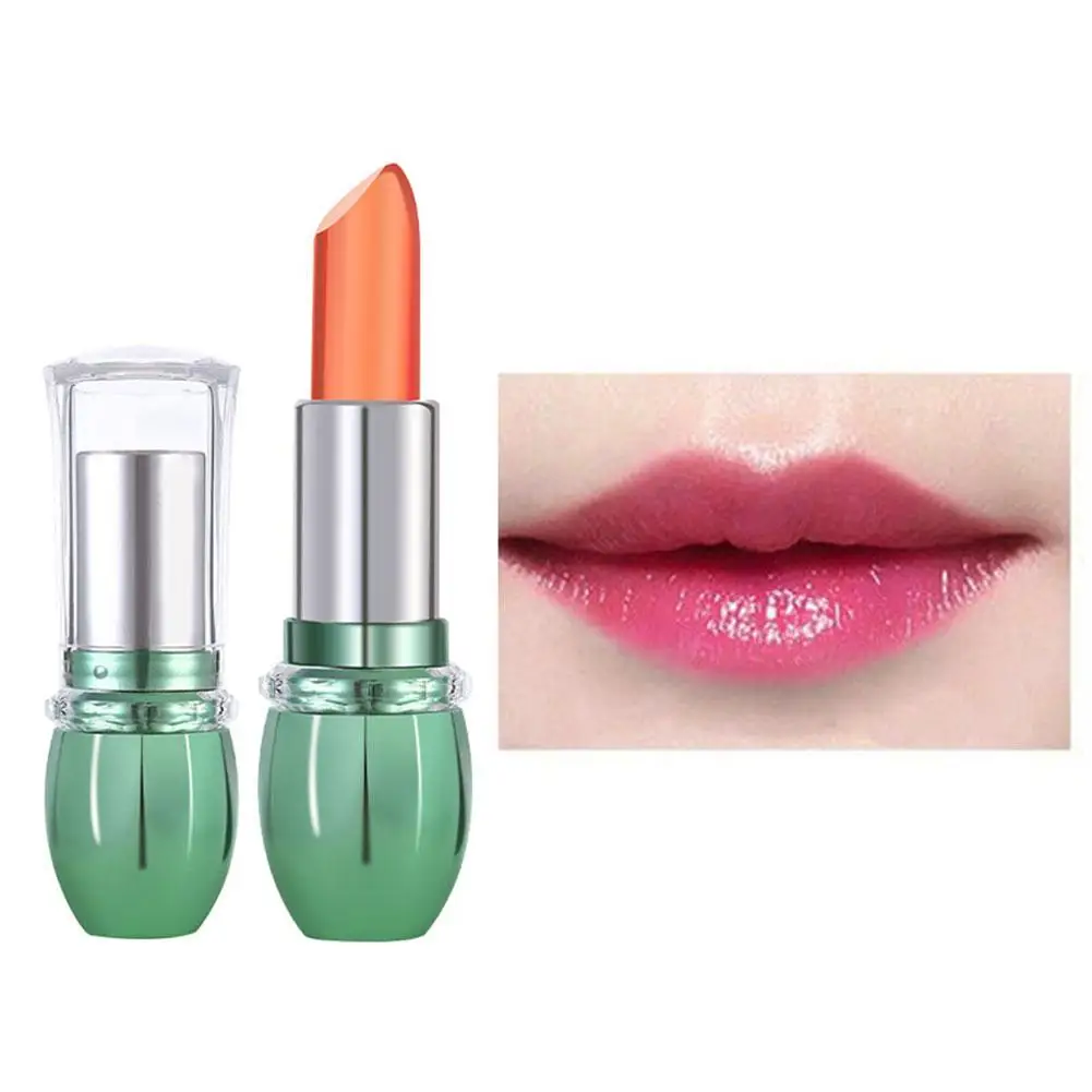 Lápiz labial de Aloe Vera, resistente al agua, cambia de Color, larga duración, fácil de hidratar, no cosmético, nutritivo, bálsamo, desvanecimiento labial, D1I5