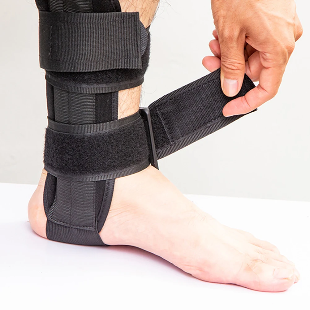 

Ankle Fixed Brace Adjustable Sports Support Pressure Running Splint Ankle Wrap for Sprain Catagma - Size S (Black)