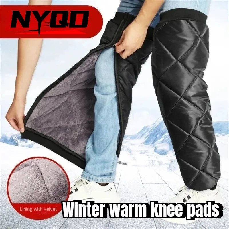 Winter Warm Motorcycle Knee Pads Leg Guards Zippered Waterproof Windproof Thermal Leg Warmers for Motorbike Riding