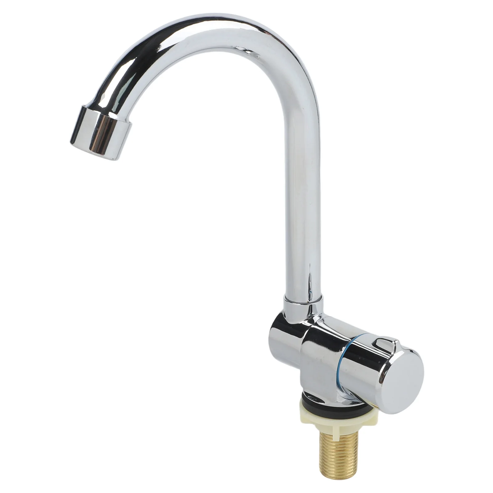 RV Interior Faucet G1/2 Single Cold Stainles Steel 360° Rotating Folding Valve Single Hole Faucet RV Caravan Camper Accessories