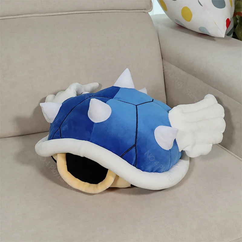 Koopa Troopa Shell Throw Pillow Plush Toys Red Shell  Blue Spiny Shell Kawaii Super Soft Stuffed Cushion Toys Gift