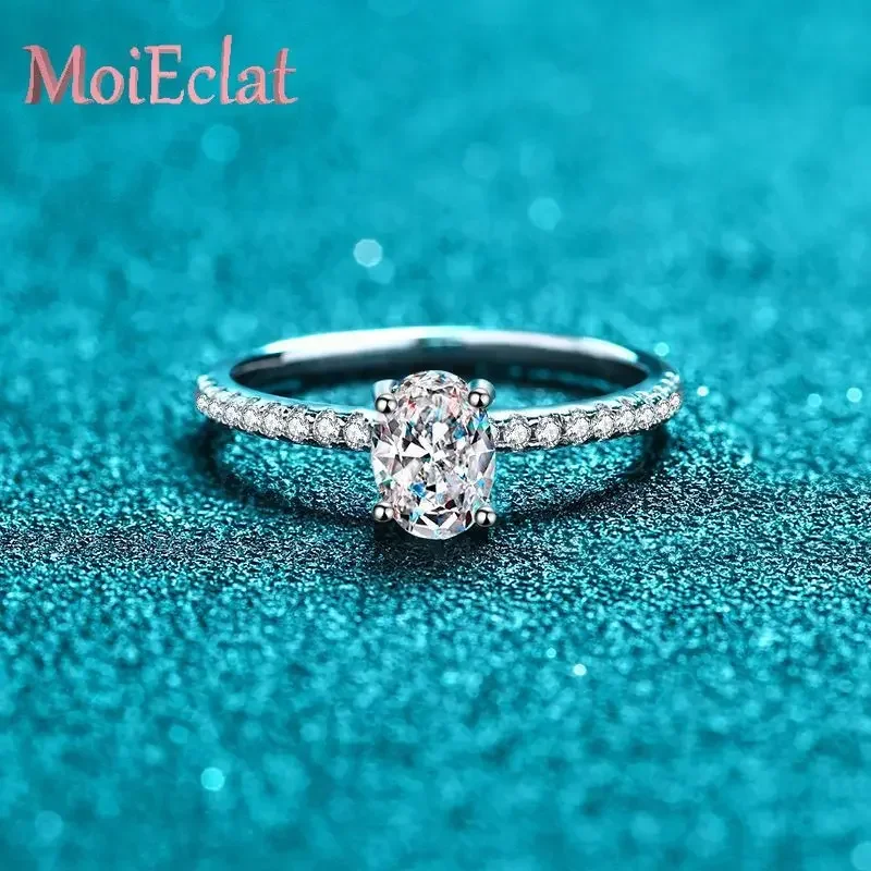 

Elegant Pigeon Egg Proposal Diamond Ring with 1/2ct Moissanite, Textured Platinum Pt950 Jewelry Ring for Women Fine Jewelry Gift