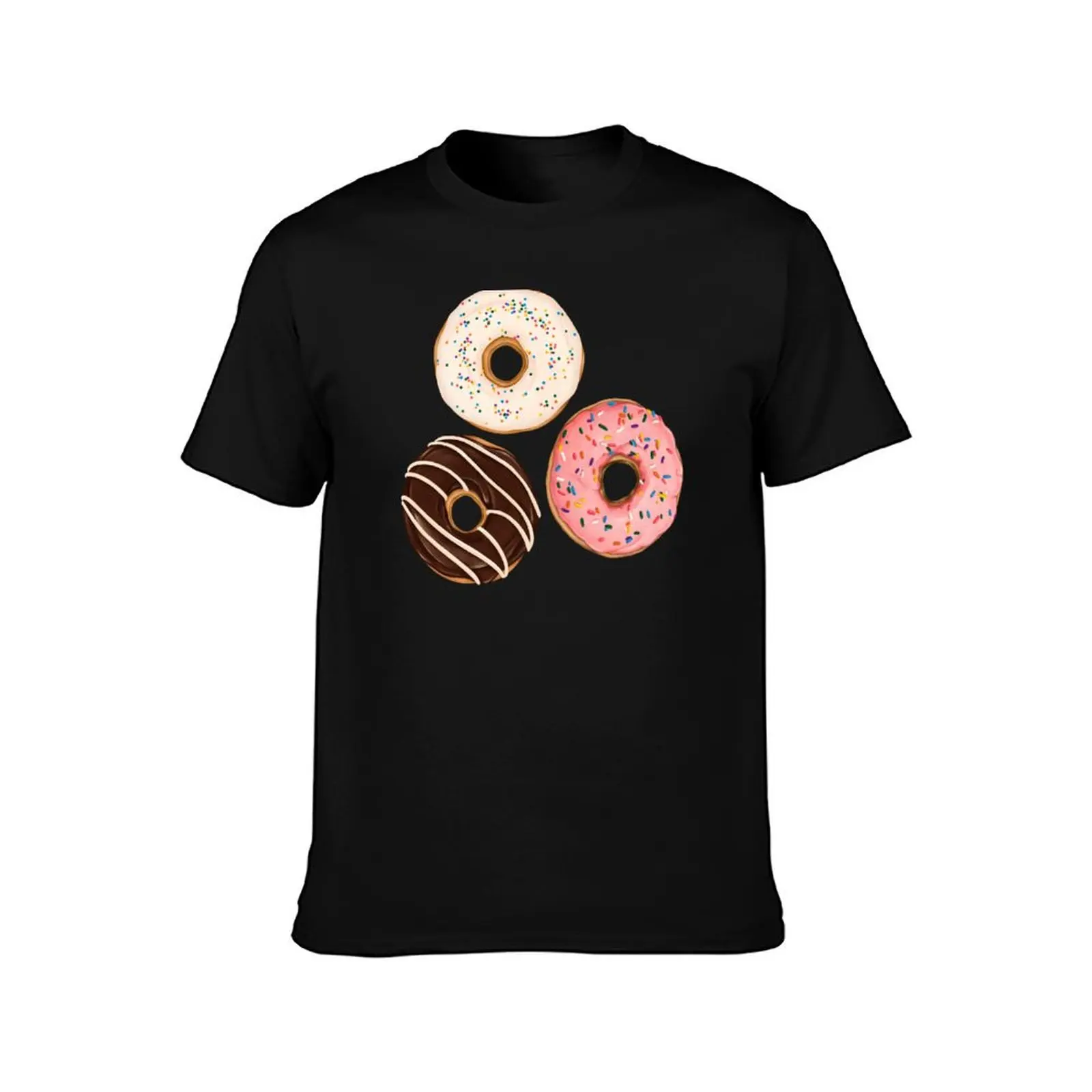 Assorted Donuts - Chocolate Glaze Strawberry Sprinkle Vanilla Funfetti T-Shirt Summer Casual Cotton Tee Unisex Men Women