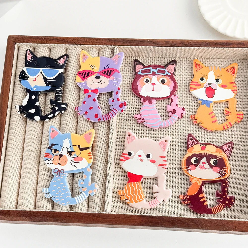 

Cordial Design 50Pcs 49*74MM DIY Pendant/Paint Effect/Hand Made/Cat Shape/Bag Pendant/Jewelry Findings & Components #19318