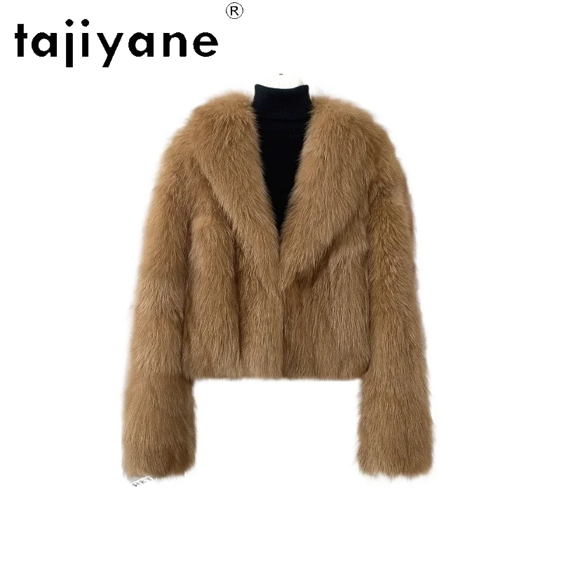 TAJIYANE 100% Pelliccia di Volpe Naturale Cappotto Corto Donna Cappotti di Pelliccia Reale di Lusso Premium Caldo Giubbotti Invernali 2025 Vestiti Donna шуба жleticud