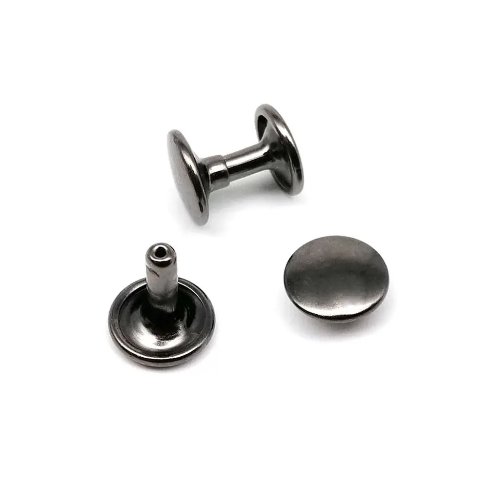 100Sets Leather Collar Decor Rivet Stud 6/8/10mm Double Cap Leather Bag Stud Screw Clothes Accessory Spot Nail