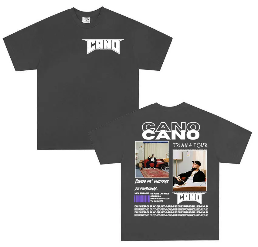 Rapper Cano Triana Tour 2026 new Album T Shirt women men fashion Vintage print T-shirt Hip Hop gothic short sleeve t-shirts