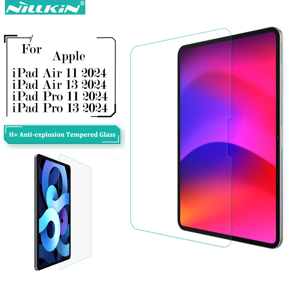 

Nillkin для Apple iPad Pro11 Pro13 2024 / iPad Air11 Air13 2024 H + закаленное стекло прозрачная Противоударная защита экрана