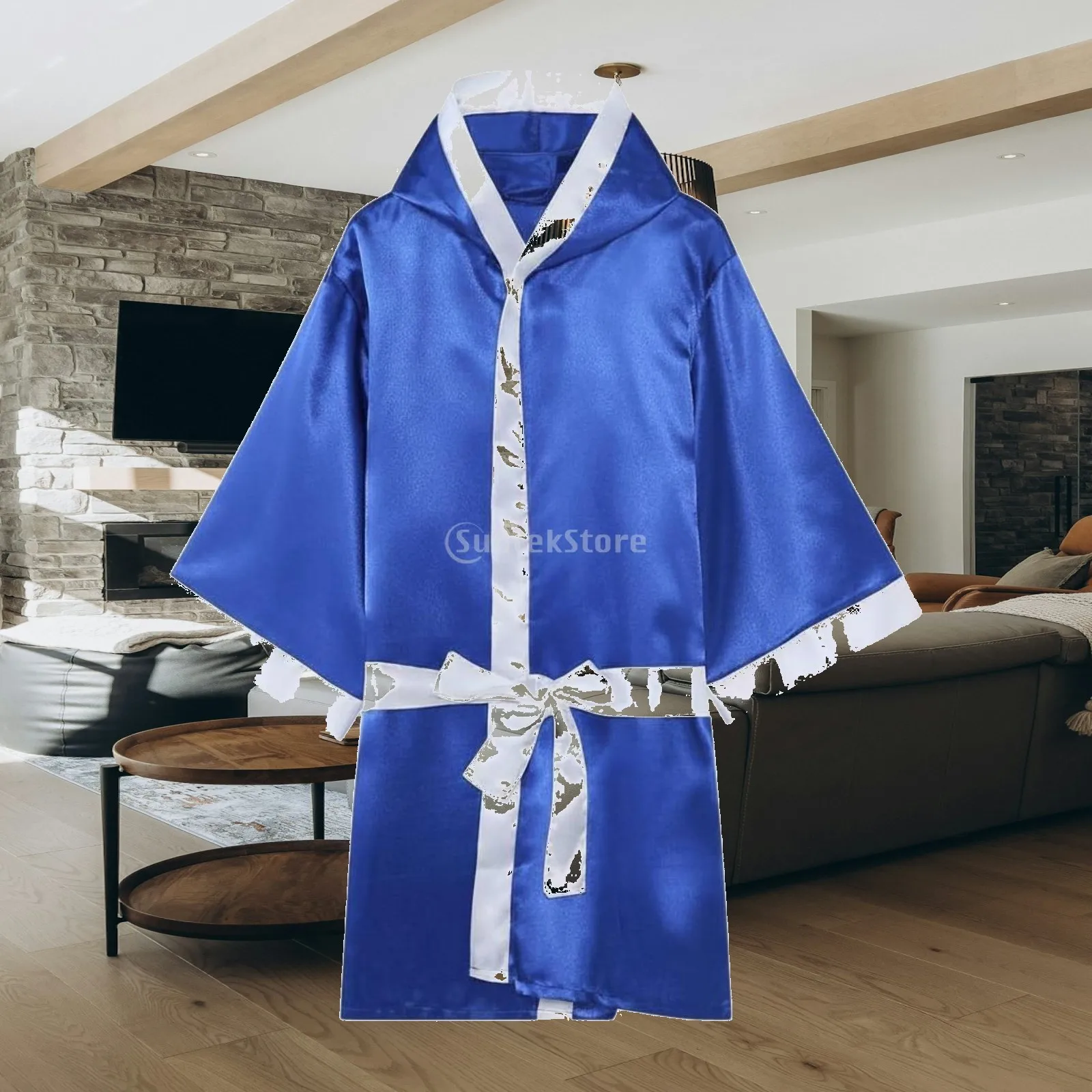 Arena Walkout Robe Lightweight Boxing Robe Silk-Like Boxing Gown Fighting Gear