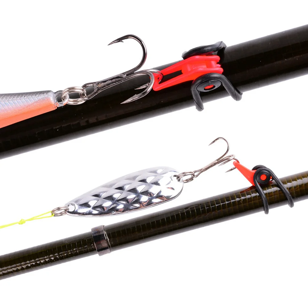 JOOYOO 10 stks/partij Hengel Pole Hook Keeper - Veilig Siliconen Ring Iso Hold Aas Kunstaas en Jigs voor Veilig en Gemakkelijk Vissen