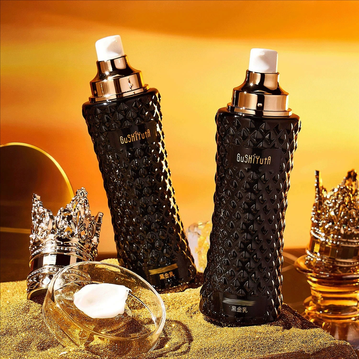 Black Gold Face Lotion Beauty Skin Care Face Cream Moisturizing Anti-wrinkle Firming Reduce Fine Lines Brighten Face Emulsion