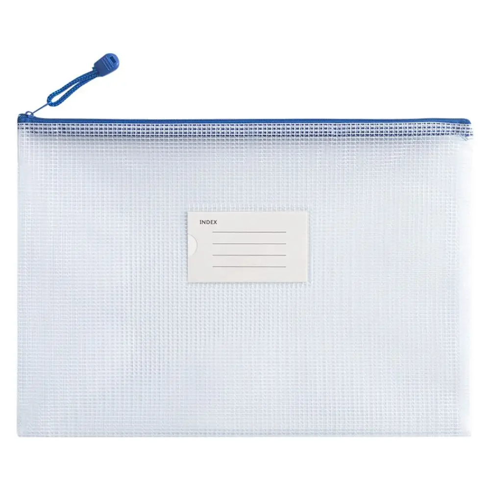 Pochette de classement A4 en PVC durable avec fermeture éclair, épaisse, transparente, pour tri de documents, idéale pour étudiants