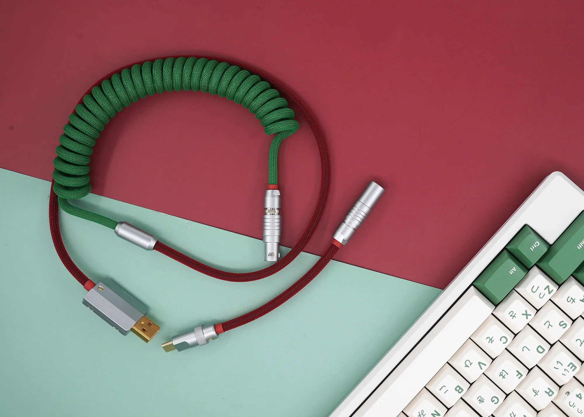 GeekCable Handmade Custom Computer Mechanical Keyboard Data Cable GMK Theme SP Keycap Line New Camping