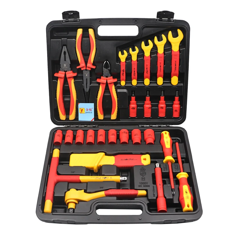 

New energy insulation tool set Electric vehicle maintenance set Auto repair VDE insulation tool set