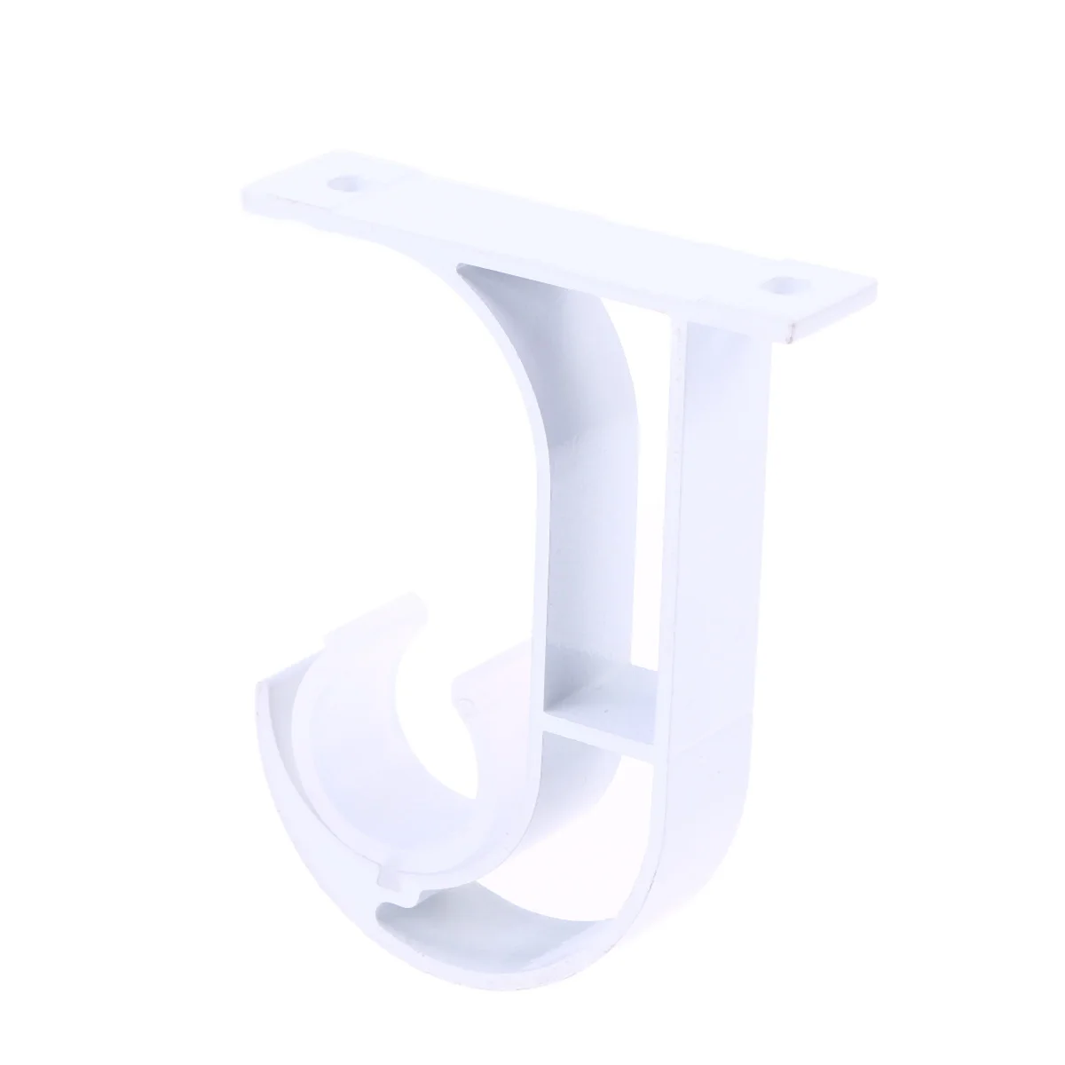 

2pcs Aluminum Alloy Curtain Rod Wall Brackets Thickened Anti-Slip Pad For Bedroom Living Room White Adjustable Bracket