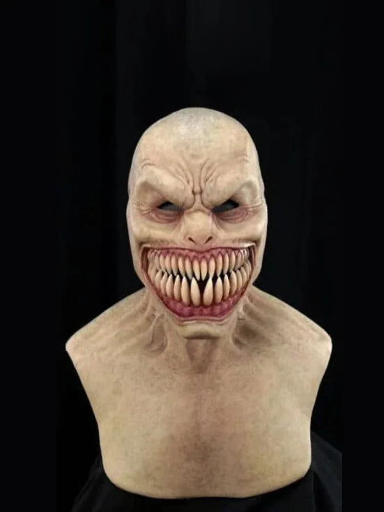 Halloween Gruselige Totenkopfmaske Halloween Party Karneval Cosplay Prop Neuheit Realistische Totenkopf Latexmaske Böser roter Totenkopf Kopfbedeckung