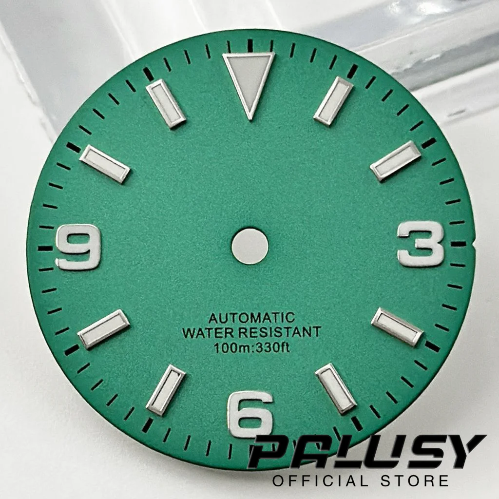 29mm Sky Blue Green Watch Dial Green Luminous For NH35 ETA 2824 2836 Miyota 8215 821A Mingzhu DG2813 3804 Seagull 1612 Movement