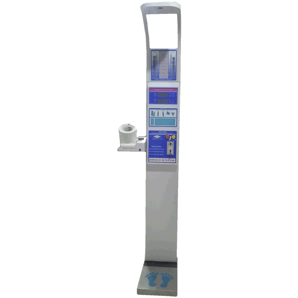 DHM-15B  Coin-operated Electronic Height And Weight Scale With BMI Analyzer and blood oxygen