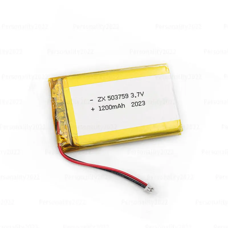 1 -10pcs 503759 Lipo 053759 Li Polymer Battery 1200mAh 3.7V Lithium Batteries for Blue Tooth Headset Audio Stereo PSP POS Cell