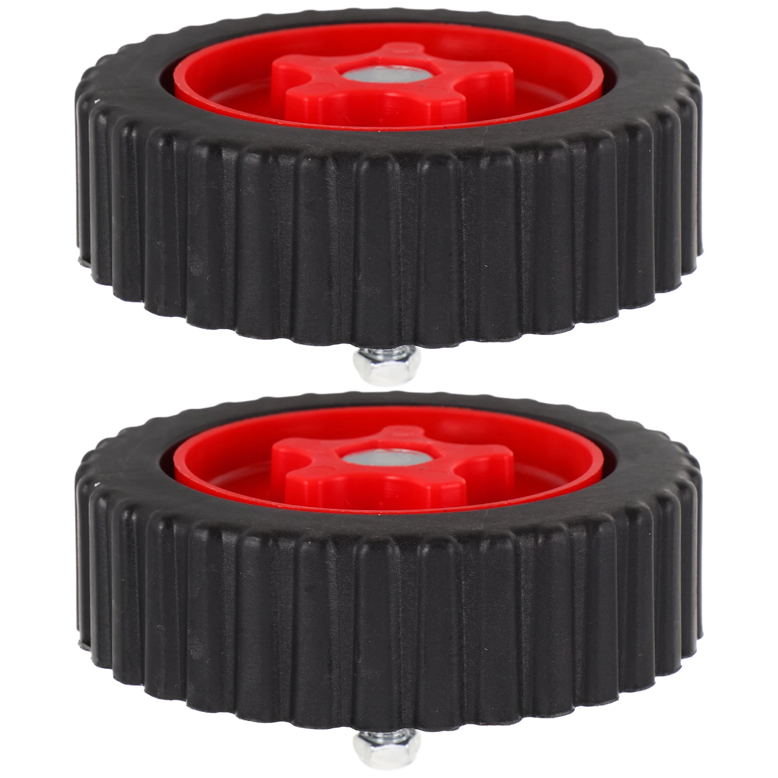 

2pcs Lawn Mower Auxiliary Strong Load Capacity Durable Plastic Support Wheel Quick Installation Enhanced Stability for Garden