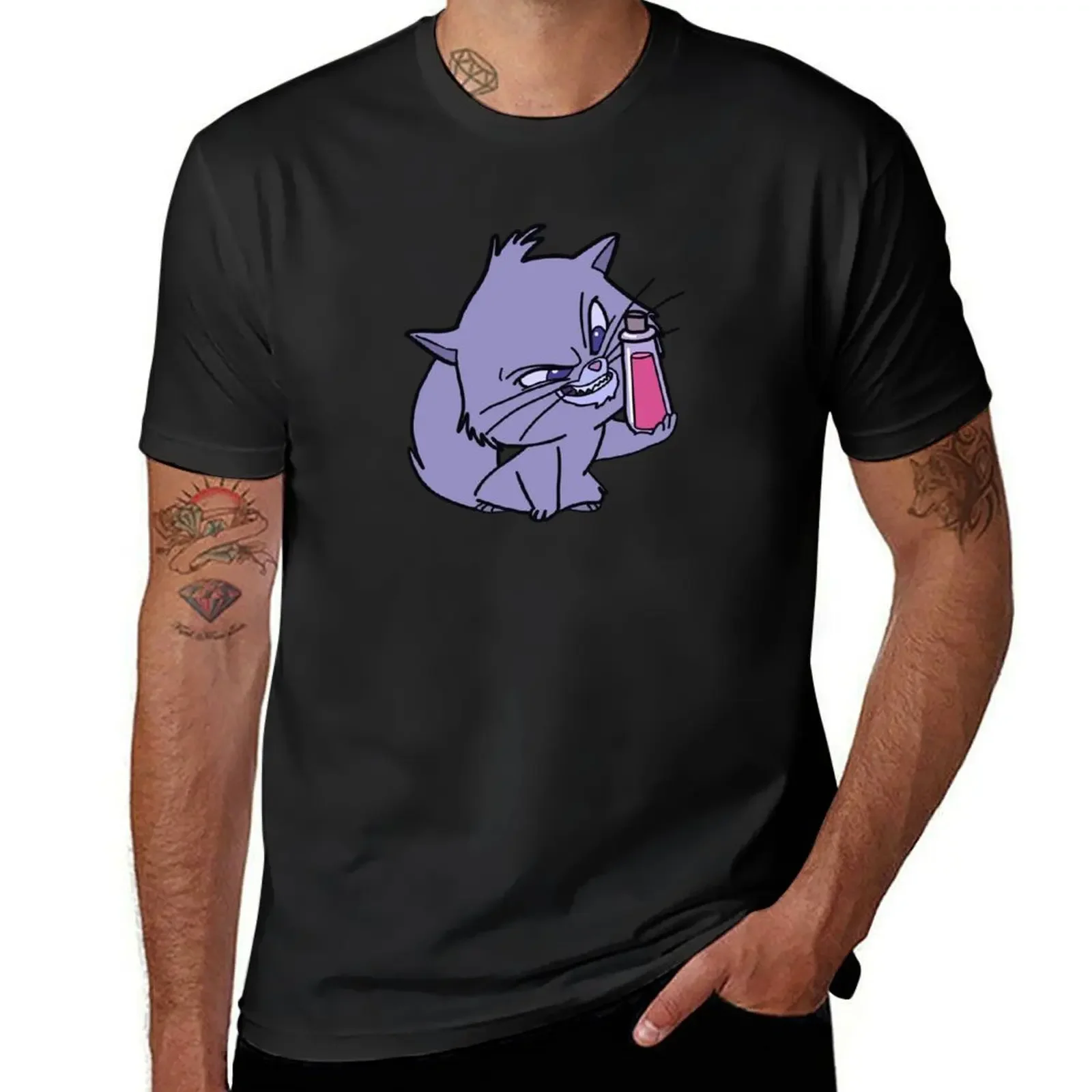 Yzma Cat With Poison Bottle T-Shirt blacks boys whites Men's t-shirt