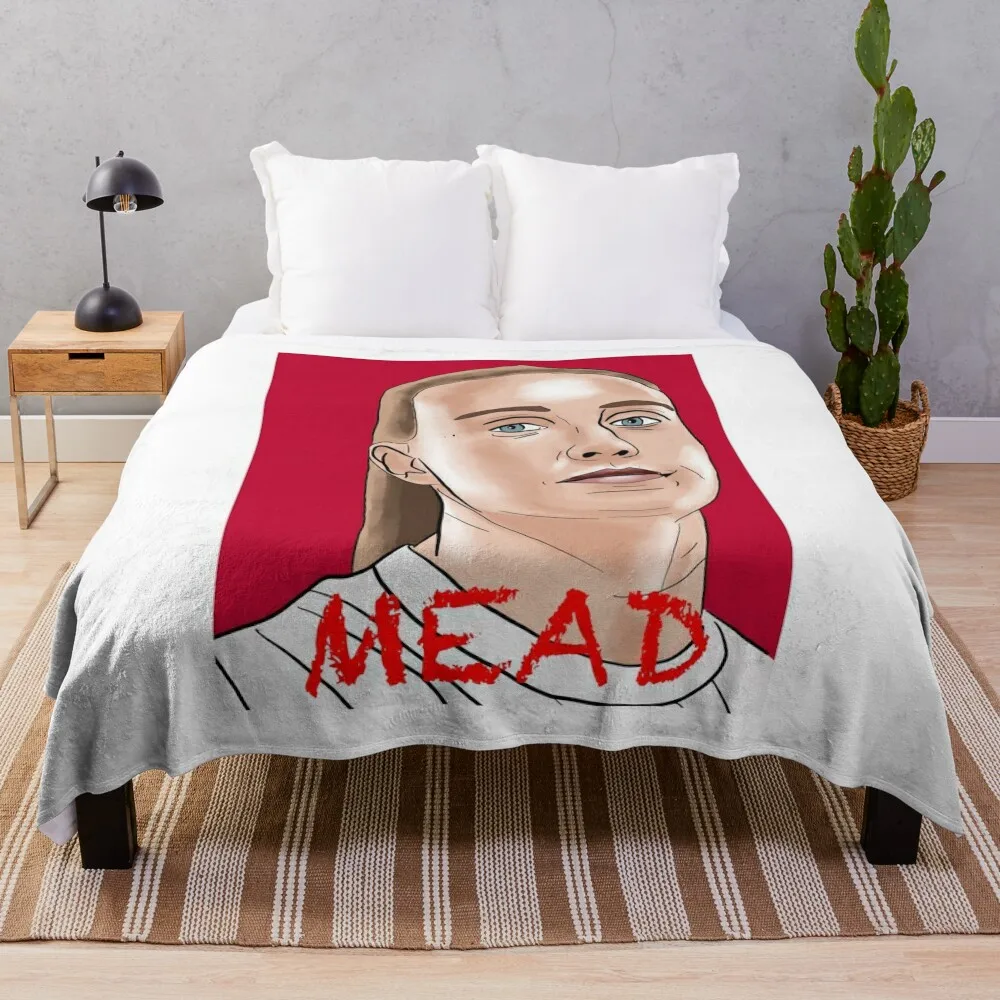 

Beth Mead portrait Throw Blanket Dorm Room Essentials Luxury Brand Nap Blankets