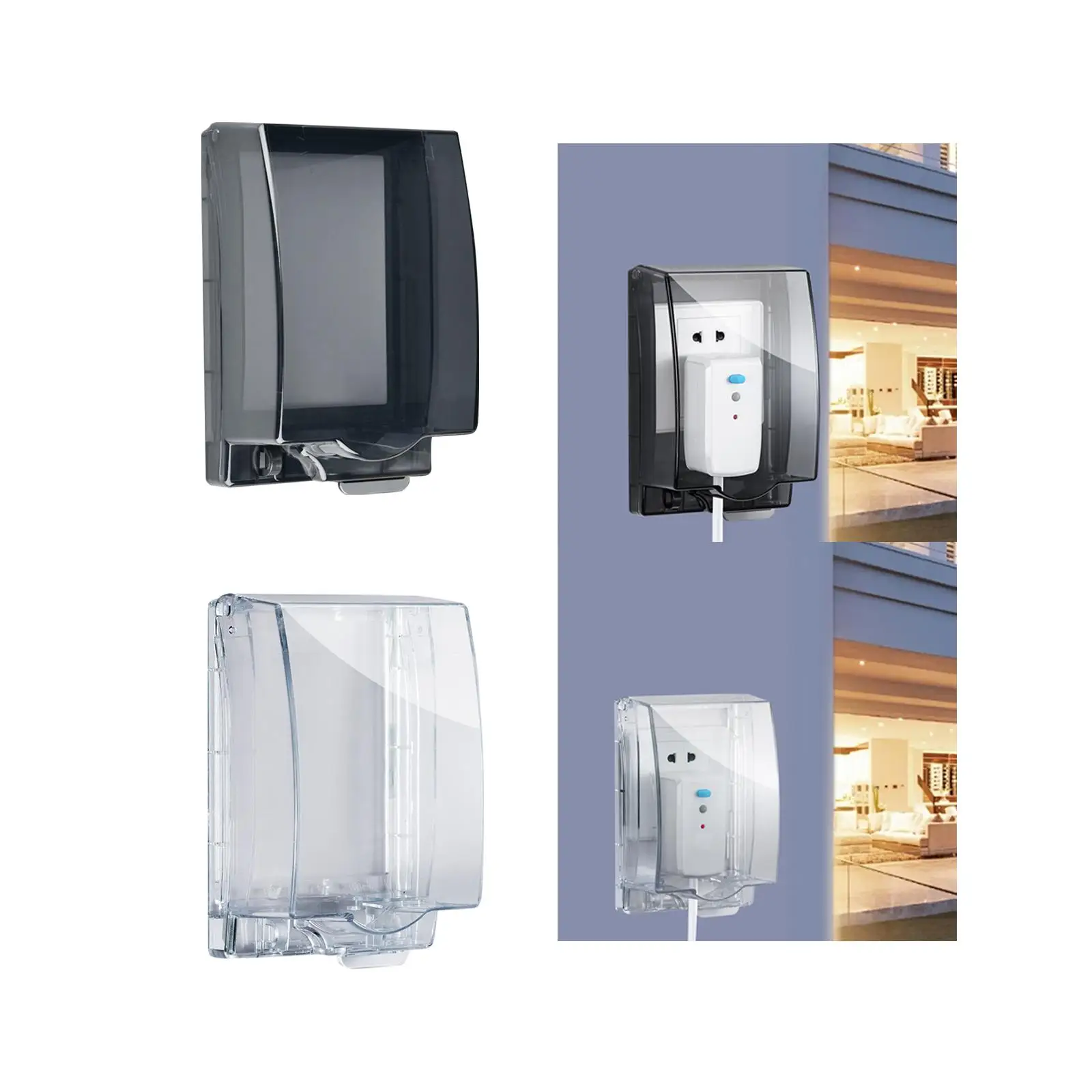 Weatherproof Outlet Cover Waterproof Cover Box Wall Switch Socket Face Plate Panel Box for Bathroom Indoor Home Improvement image 4